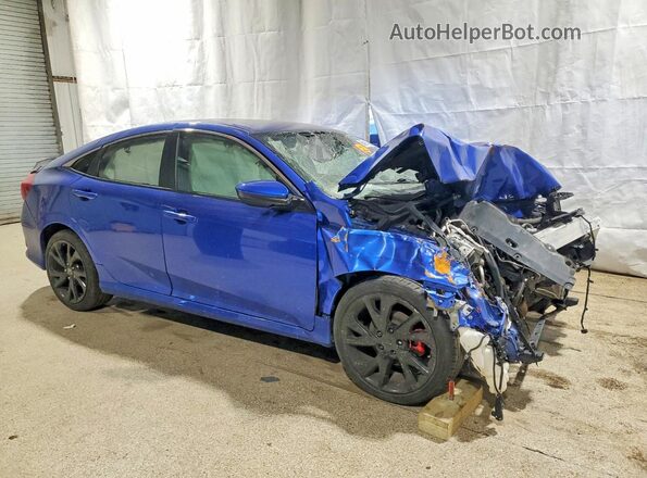 2HGFC2F81KH539155 2019 HONDA CIVIC Blue წინა მარჯვენა