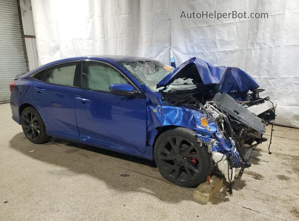 2HGFC2F81KH539155 2019 HONDA CIVIC Blue VIN კოდის სტიკერის ხედი