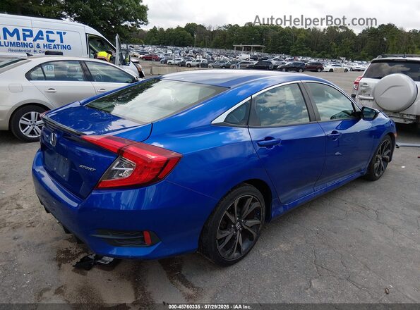 2HGFC2F81KH543657 2019 HONDA CIVIC Blue უკანა მარჯვენა