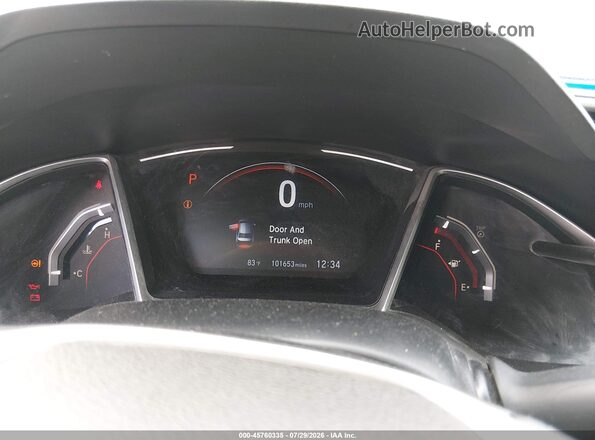 2HGFC2F81KH543657 2019 HONDA CIVIC Blue უკანა სავარძლების ხედი