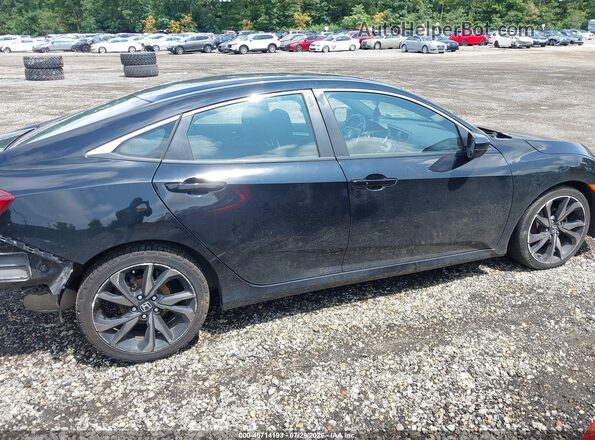 2HGFC2F81KH559650 2019 HONDA CIVIC Black Вид задньої частини салону