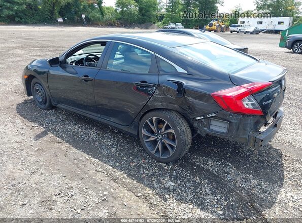 2HGFC2F81KH559650 2019 HONDA CIVIC Black Задня ліва чверть