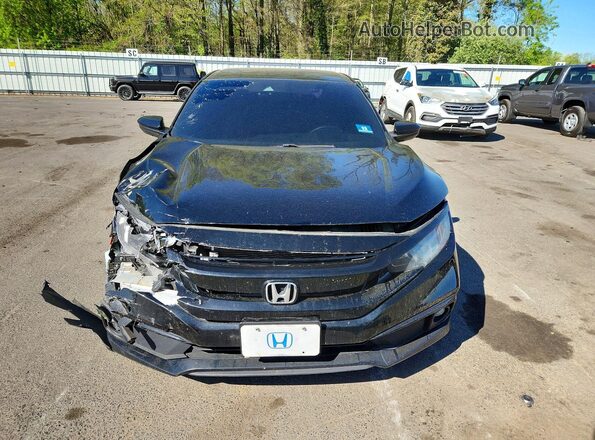 2HGFC2F81KH582779 2019 HONDA CIVIC Черный Вид спереди