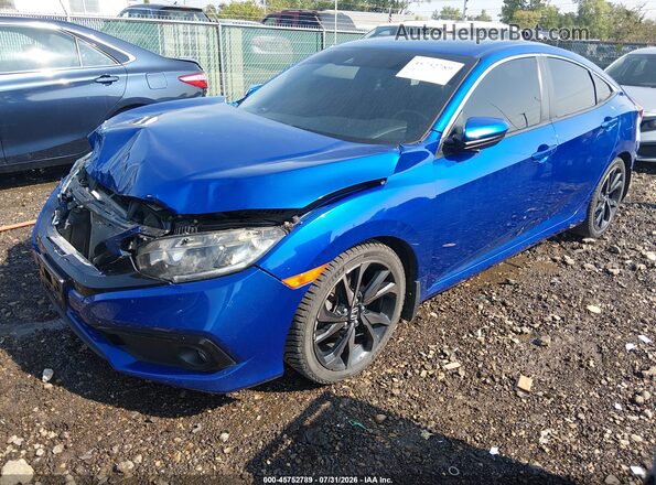 2HGFC2F81LH550447 2020 HONDA CIVIC Синий Передняя левая четверть