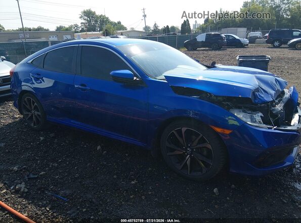 2HGFC2F81LH550447 2020 HONDA CIVIC Синий Вид задней части салона