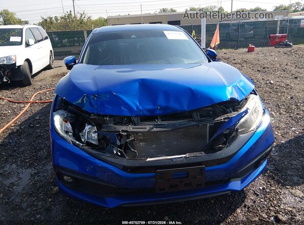 2HGFC2F81LH550447 2020 HONDA CIVIC Синий Вид щитка приборов