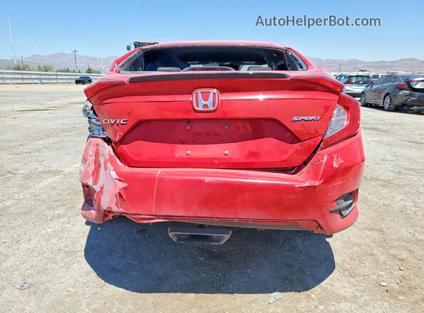 2HGFC2F81LH556734 2020 HONDA CIVIC Red Հետևի տեսք