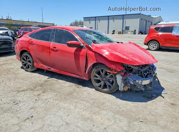2HGFC2F81LH556734 2020 HONDA CIVIC Red Առջևի աջ