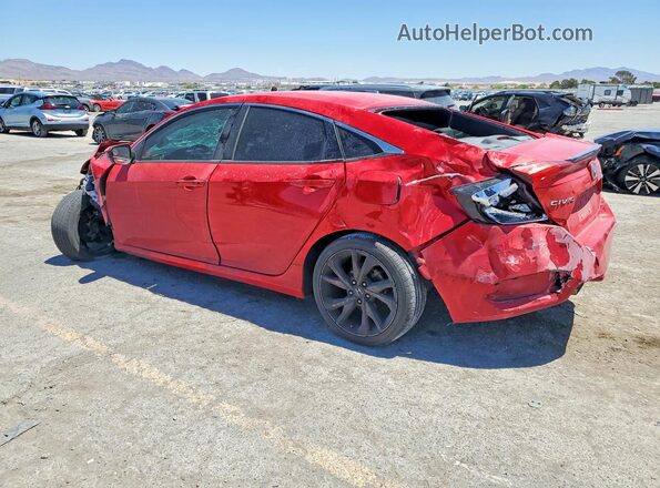 2HGFC2F81LH556734 2020 HONDA CIVIC Red Հետևի ձախ