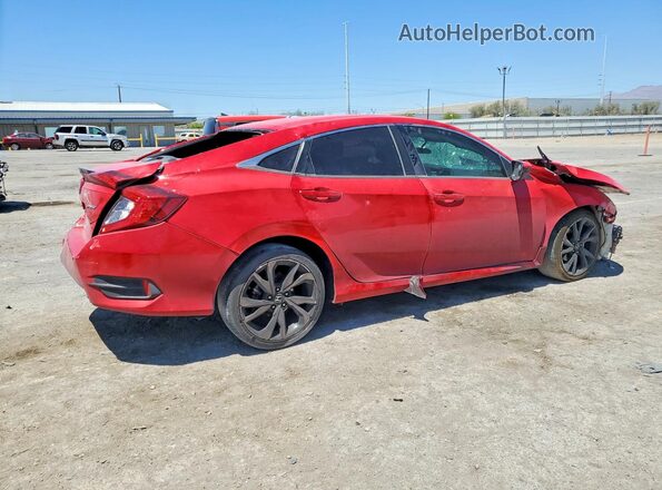 2HGFC2F81LH556734 2020 HONDA CIVIC Red Հետևի աջ