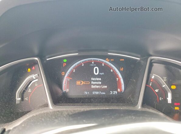2HGFC2F81LH585215 2020 HONDA CIVIC Silver Instrument cluster view
