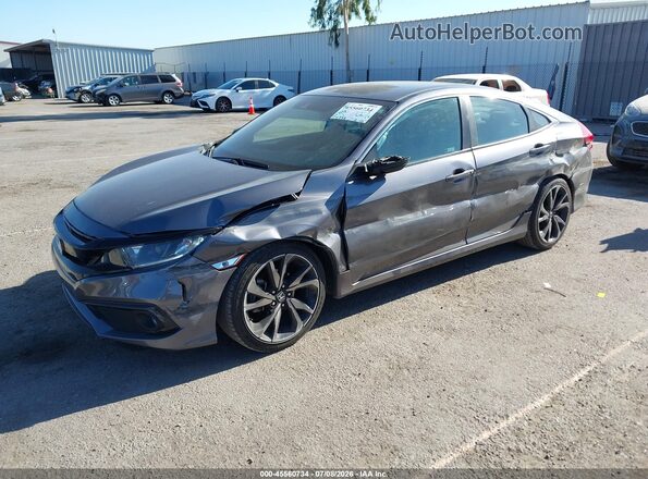 2HGFC2F81MH508314 2021 HONDA CIVIC Gray Front left