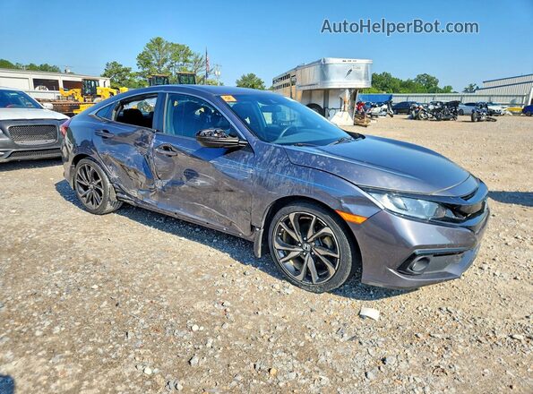 2HGFC2F81MH516946 2021 HONDA CIVIC Серый Передняя правая четверть