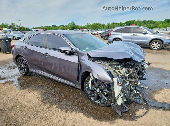2HGFC2F81MH554368 2021 HONDA CIVIC Gray Przód prawy