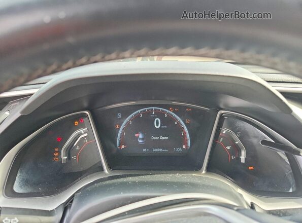 2HGFC2F81MH554368 2021 HONDA CIVIC Gray Widok zestawu wskaźników