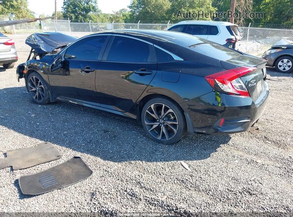 2HGFC2F81MH557268 2021 HONDA CIVIC Черный Задняя левая четверть