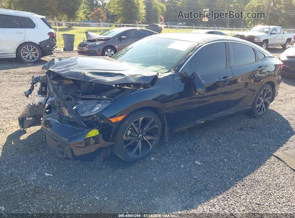 2HGFC2F81MH557268 2021 HONDA CIVIC Черный Передняя левая четверть