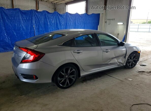 2HGFC2F82KH522896 2019 HONDA CIVIC Серебряный Задняя правая четверть