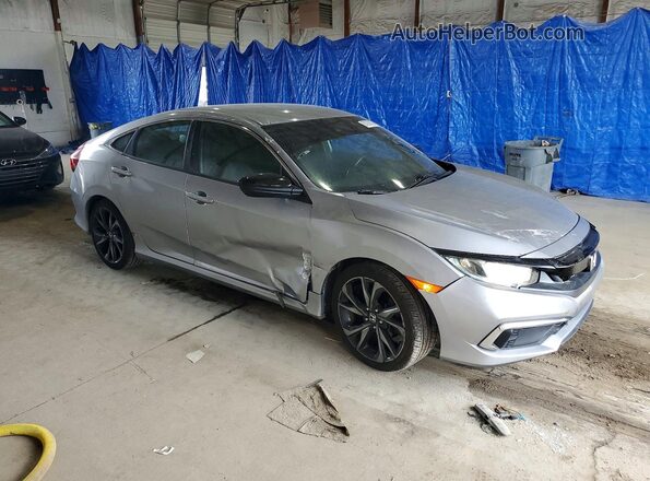 2HGFC2F82KH522896 2019 HONDA CIVIC Серебряный Передняя правая четверть