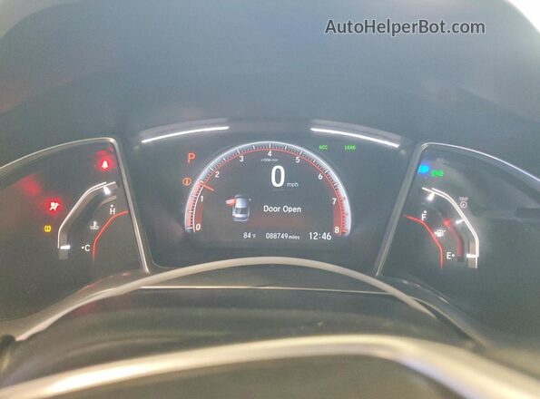 2HGFC2F82KH522896 2019 HONDA CIVIC Серебряный Вид щитка приборов