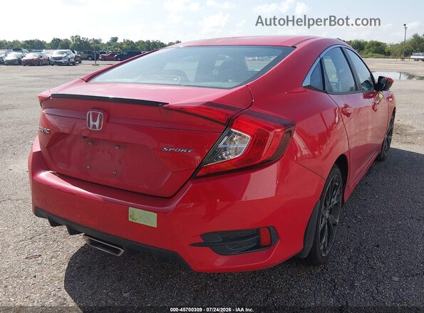 2HGFC2F82KH527161 2019 HONDA CIVIC Красный Задняя правая четверть
