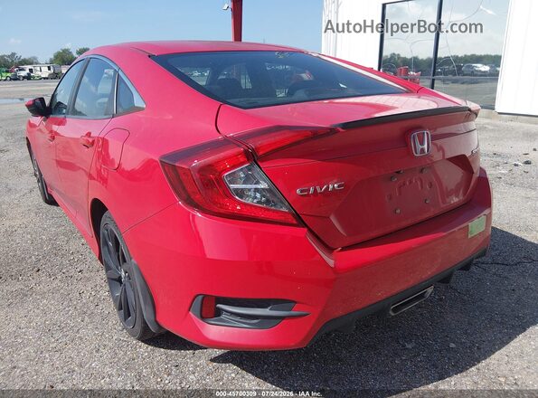 2HGFC2F82KH527161 2019 HONDA CIVIC Красный Задняя левая четверть