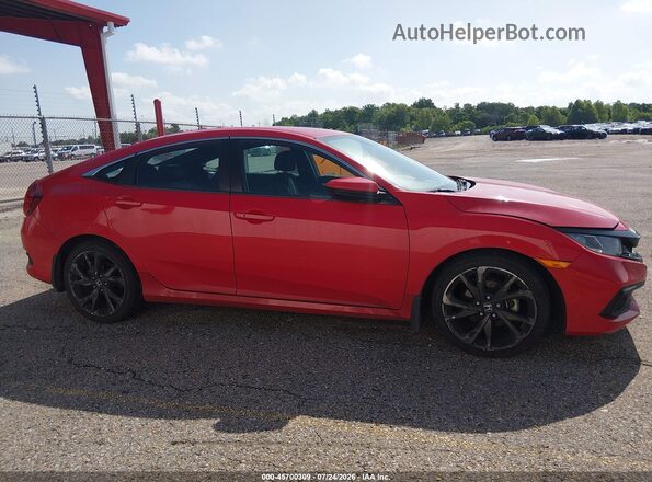 2HGFC2F82KH527161 2019 HONDA CIVIC Красный Вид задней части салона
