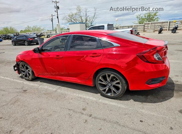 2HGFC2F82KH530139 2019 HONDA CIVIC Red Trasero izquierdo