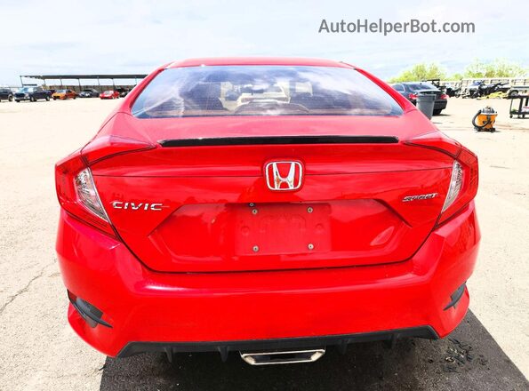 2HGFC2F82KH530139 2019 HONDA CIVIC Red Vista trasera