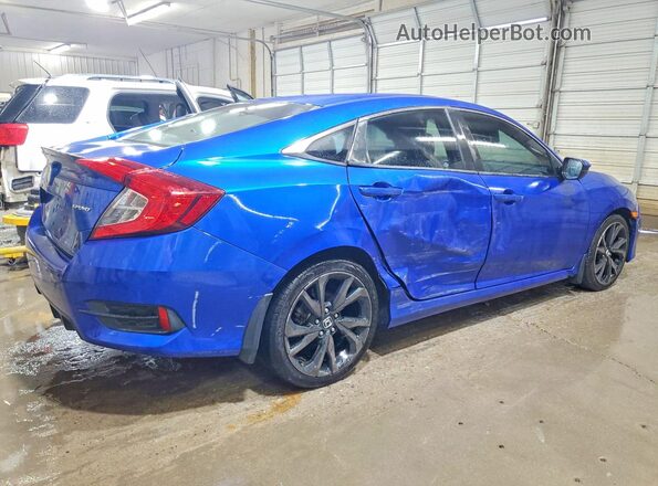 2HGFC2F82KH562573 2019 HONDA CIVIC Blue Tył prawy