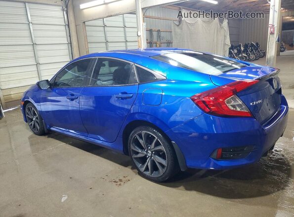2HGFC2F82KH562573 2019 HONDA CIVIC Blue Tył lewy