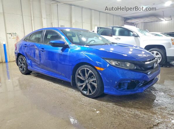 2HGFC2F82KH562573 2019 HONDA CIVIC Blue Przód prawy
