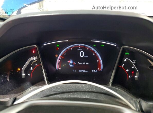 2HGFC2F82KH562573 2019 HONDA CIVIC Blue Widok zestawu wskaźników