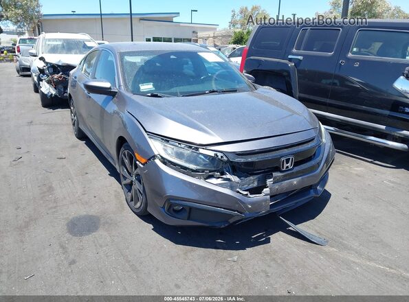 2HGFC2F82KH588610 2019 HONDA CIVIC Gray Вид спереду