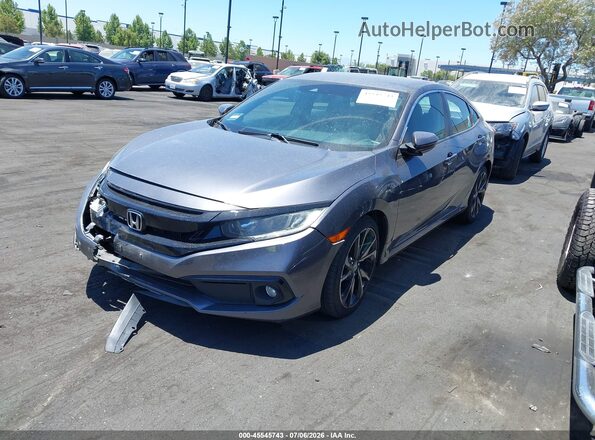 2HGFC2F82KH588610 2019 HONDA CIVIC Gray Передня ліва чверть