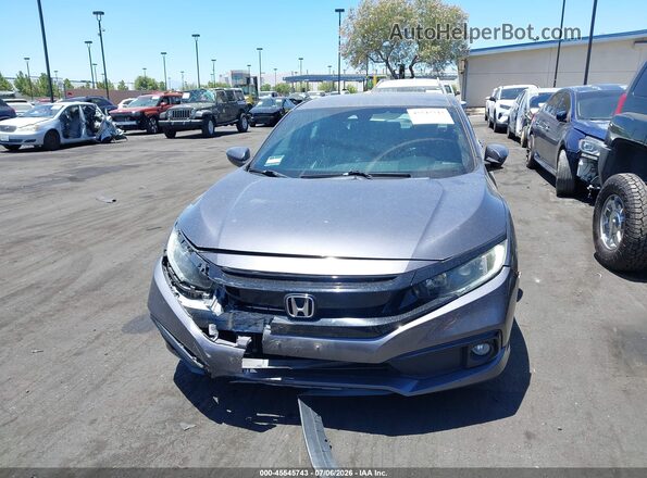 2HGFC2F82KH588610 2019 HONDA CIVIC Gray Вид щитка приладів