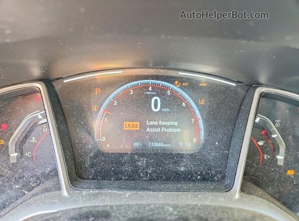 2HGFC2F82LH560033 2020 HONDA CIVIC Red Widok zestawu wskaźników