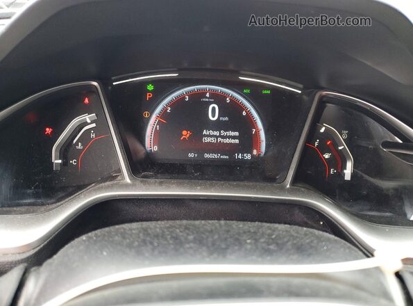 2HGFC2F82MH518950 2021 HONDA CIVIC Gray Instrument cluster view