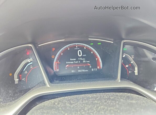 2HGFC2F82MH526076 2021 HONDA CIVIC Blue Widok zestawu wskaźników