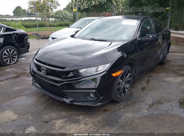 2HGFC2F82MH546621 2021 HONDA CIVIC Black Vista tres cuartos delantera izquierda