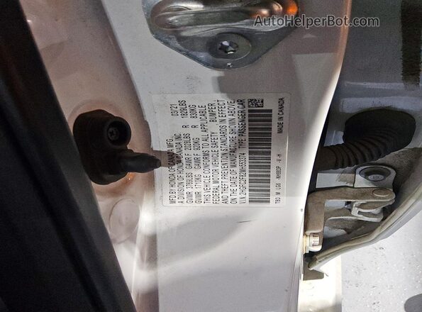 2HGFC2F82MH553374 2021 HONDA CIVIC White ძრავის განყოფილების ხედი