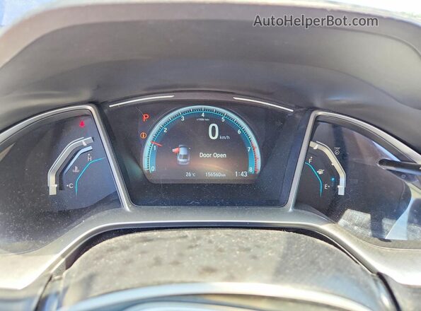 2HGFC2F83HH010766 2017 HONDA CIVIC Blue Instrument cluster view
