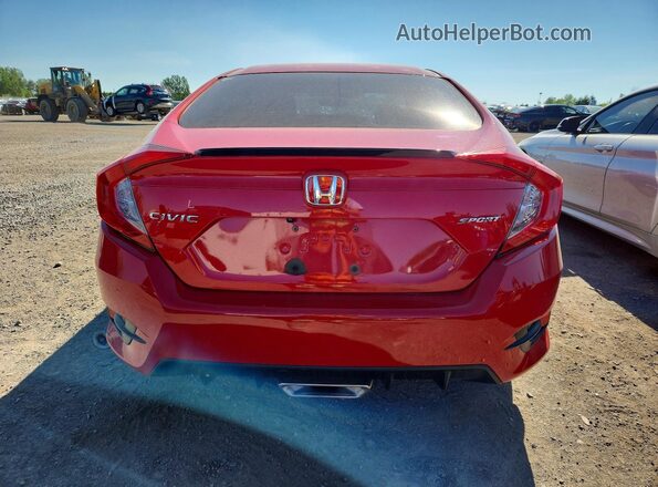2HGFC2F83KH036503 2019 HONDA CIVIC Red Widok z tyłu