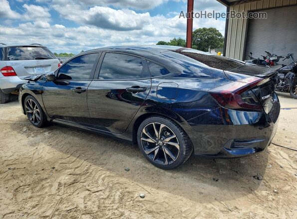 2HGFC2F83KH500597 2019 HONDA CIVIC Черный Задняя левая четверть