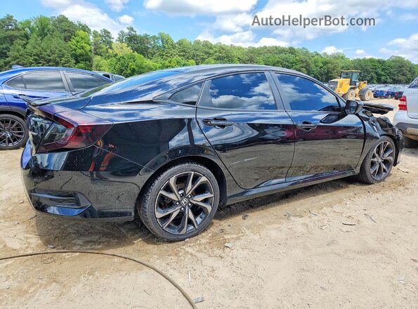 2HGFC2F83KH500597 2019 HONDA CIVIC Черный Задняя правая четверть