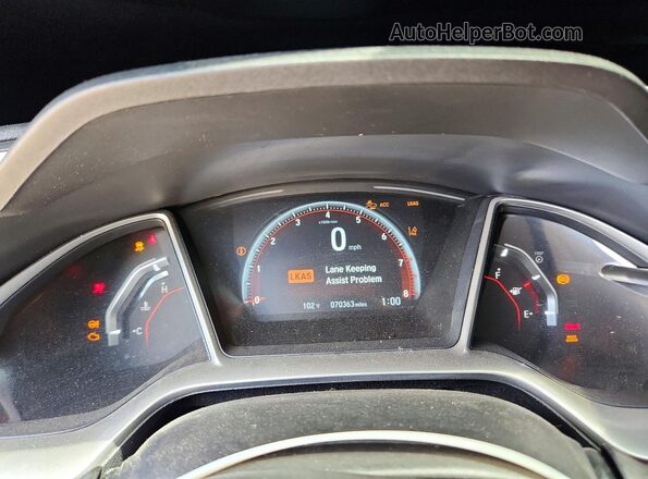 2HGFC2F83KH500597 2019 HONDA CIVIC Черный Вид щитка приборов