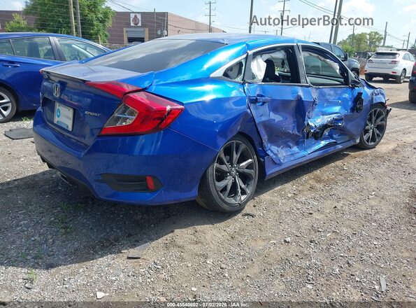 2HGFC2F83KH503970 2019 HONDA CIVIC Blue Tył prawy