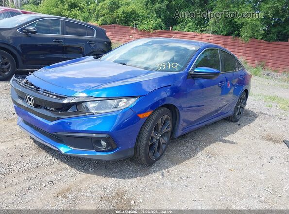 2HGFC2F83KH503970 2019 HONDA CIVIC Blue Przód lewy