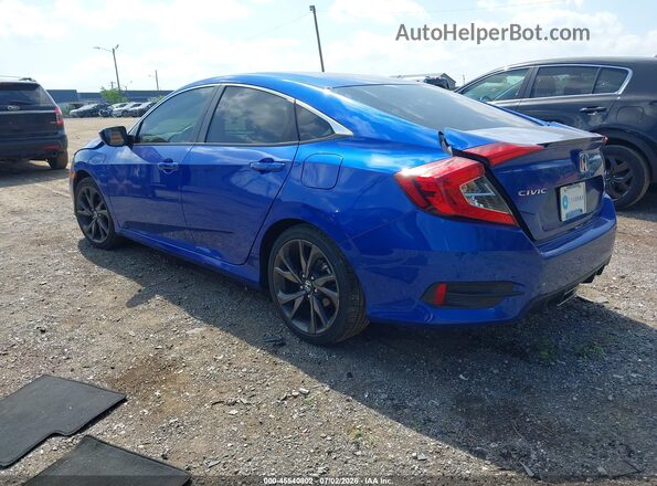 2HGFC2F83KH503970 2019 HONDA CIVIC Blue Tył lewy