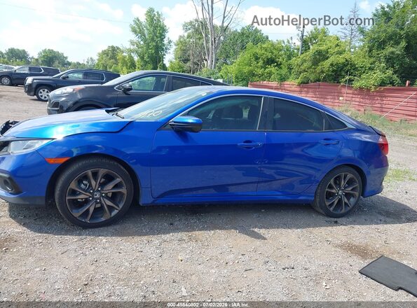 2HGFC2F83KH503970 2019 HONDA CIVIC Blue Widok wnętrza 360 stopni